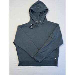 Athleisure Basic Apana Utility Pocket‎ Hoodie Women Large Dark Gray